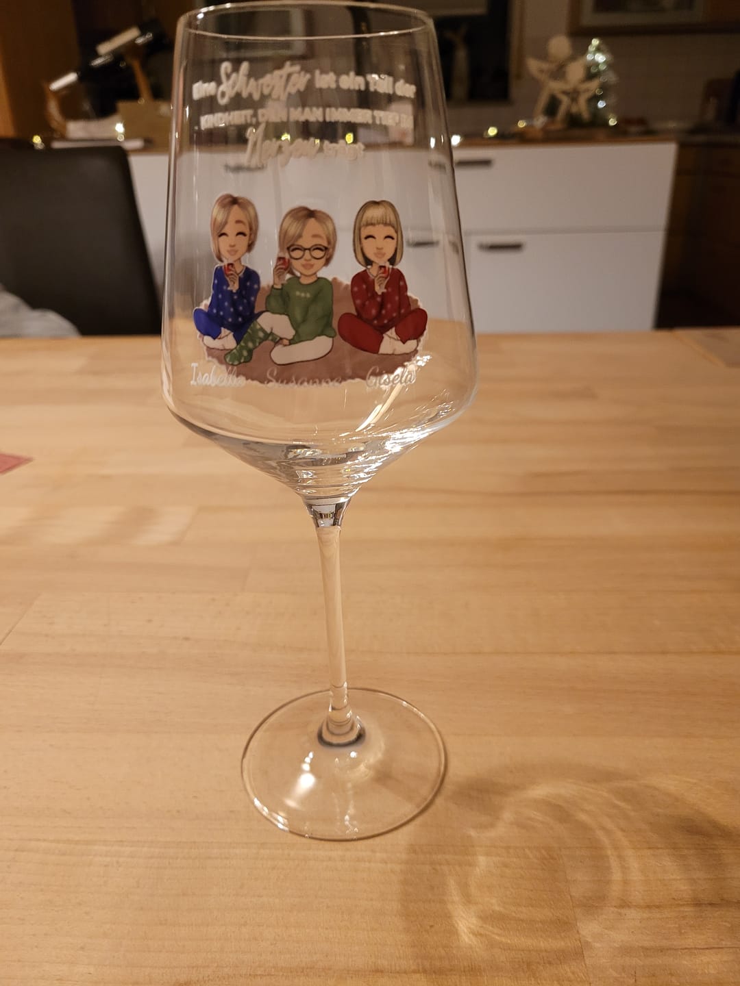 Customer photo review of Herzensmenschen - Personalisiertes Weinglas