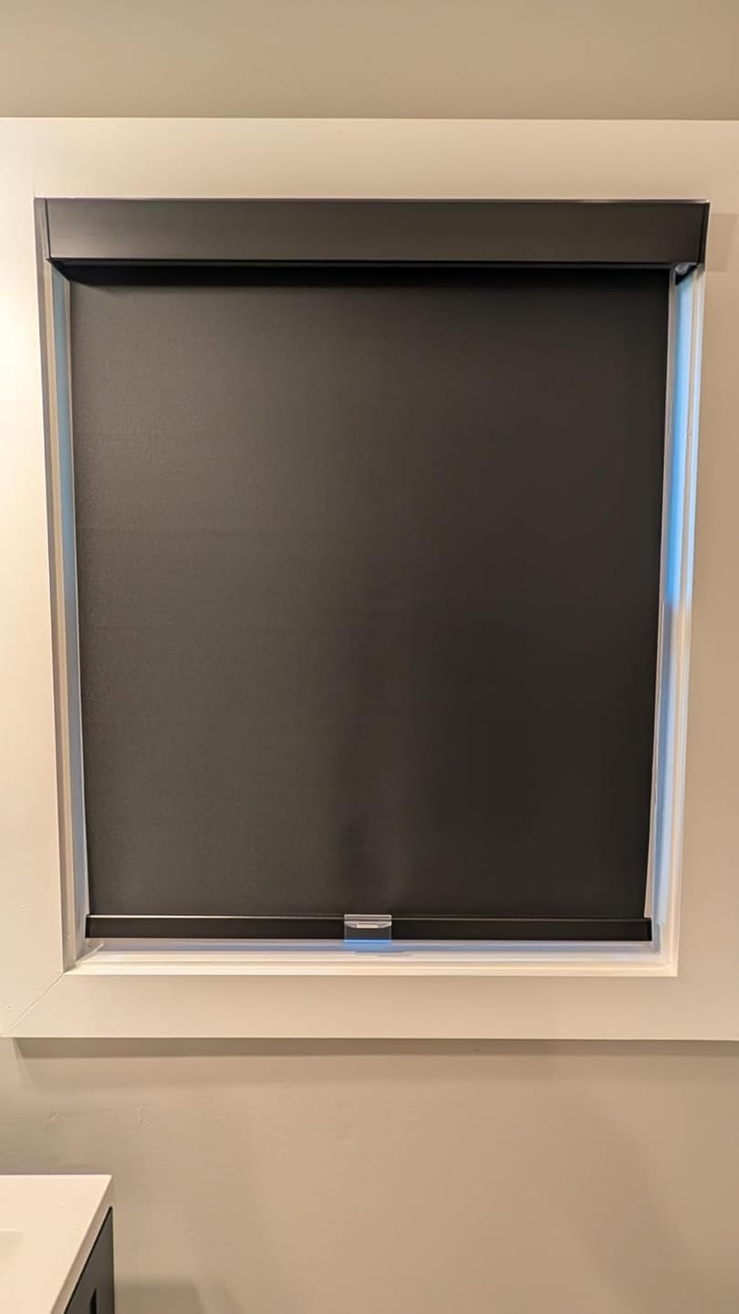 Customer photo review of Custom Blackout Roller Shades