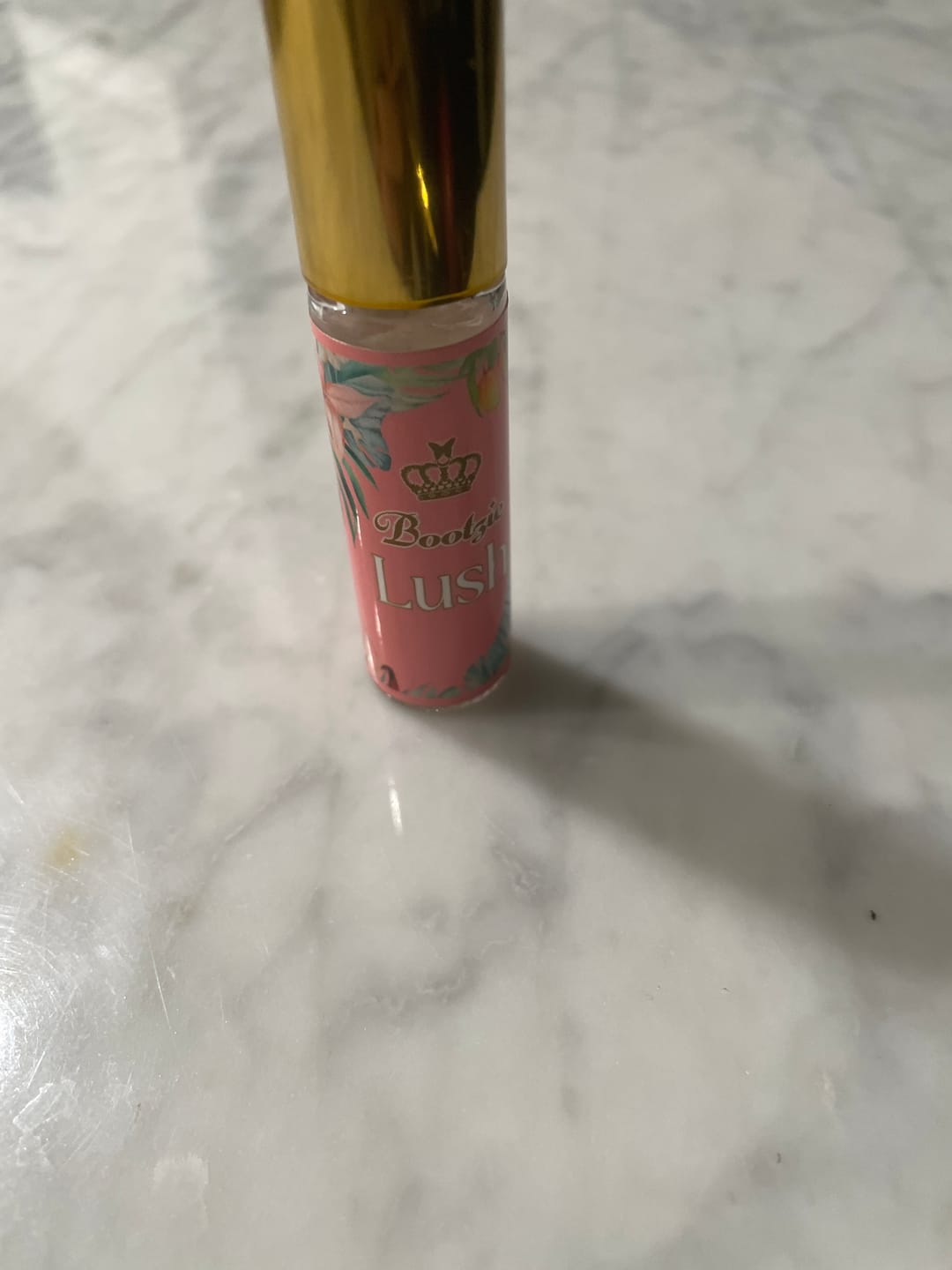 Customer photo review of Bootzie “Lush” Mango, vanilla, pink grapefruit, musk blanc, amber. 10ml roller bottle