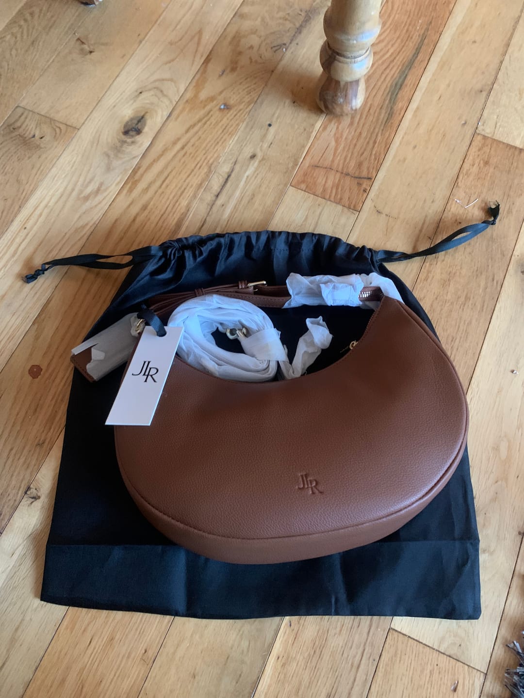Customer photo review of Rudy Midi Half Moon Bag - Tan