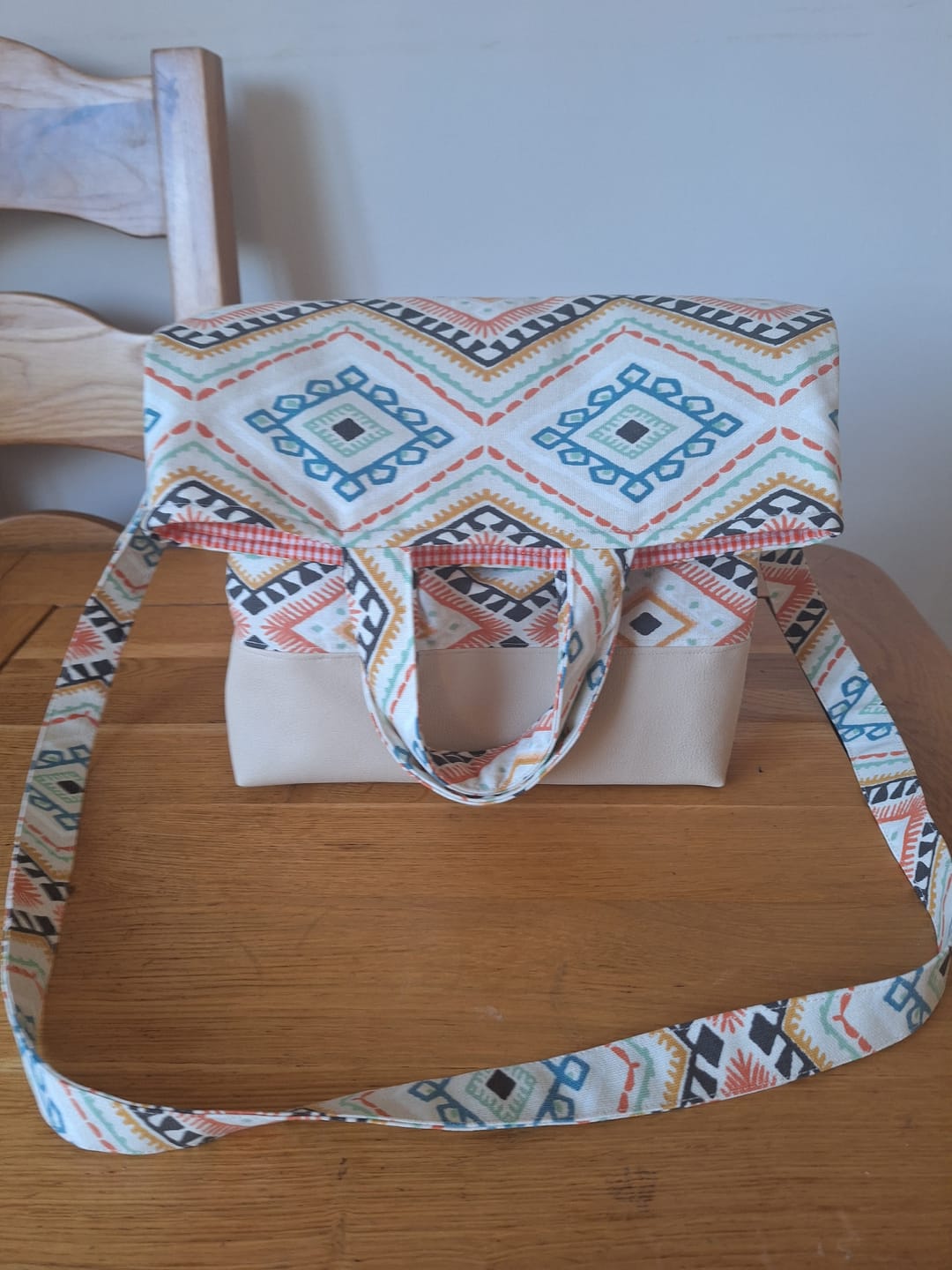 Customer photo review of Special Offer Cream Faux Leather Fabric