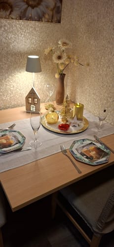 Customer photo review of Acrylglasbild | Funkelnde Blumen in Gold | Querformat