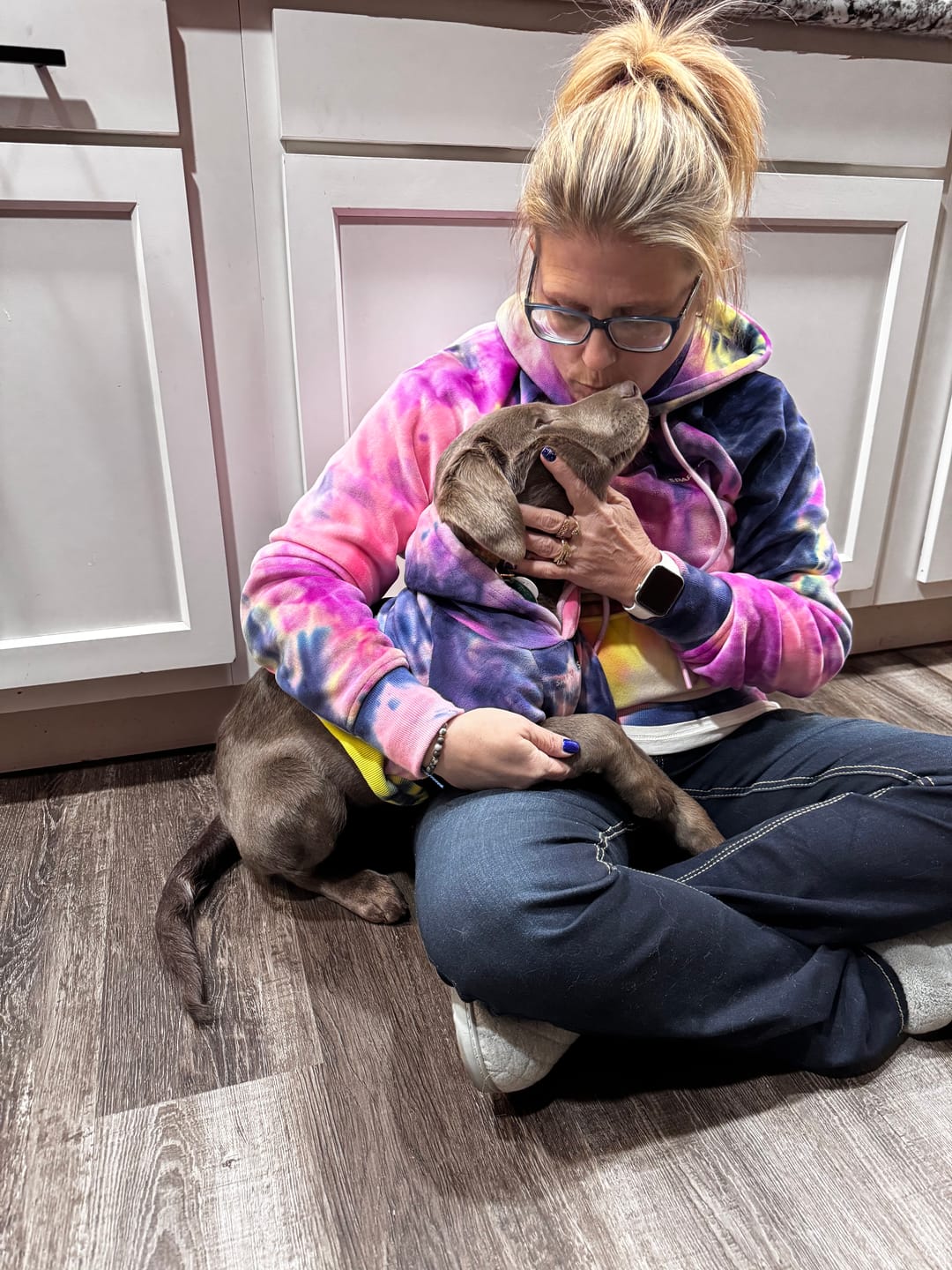 Customer photo review of Velvet Human Hoodie - Berry Lemonade