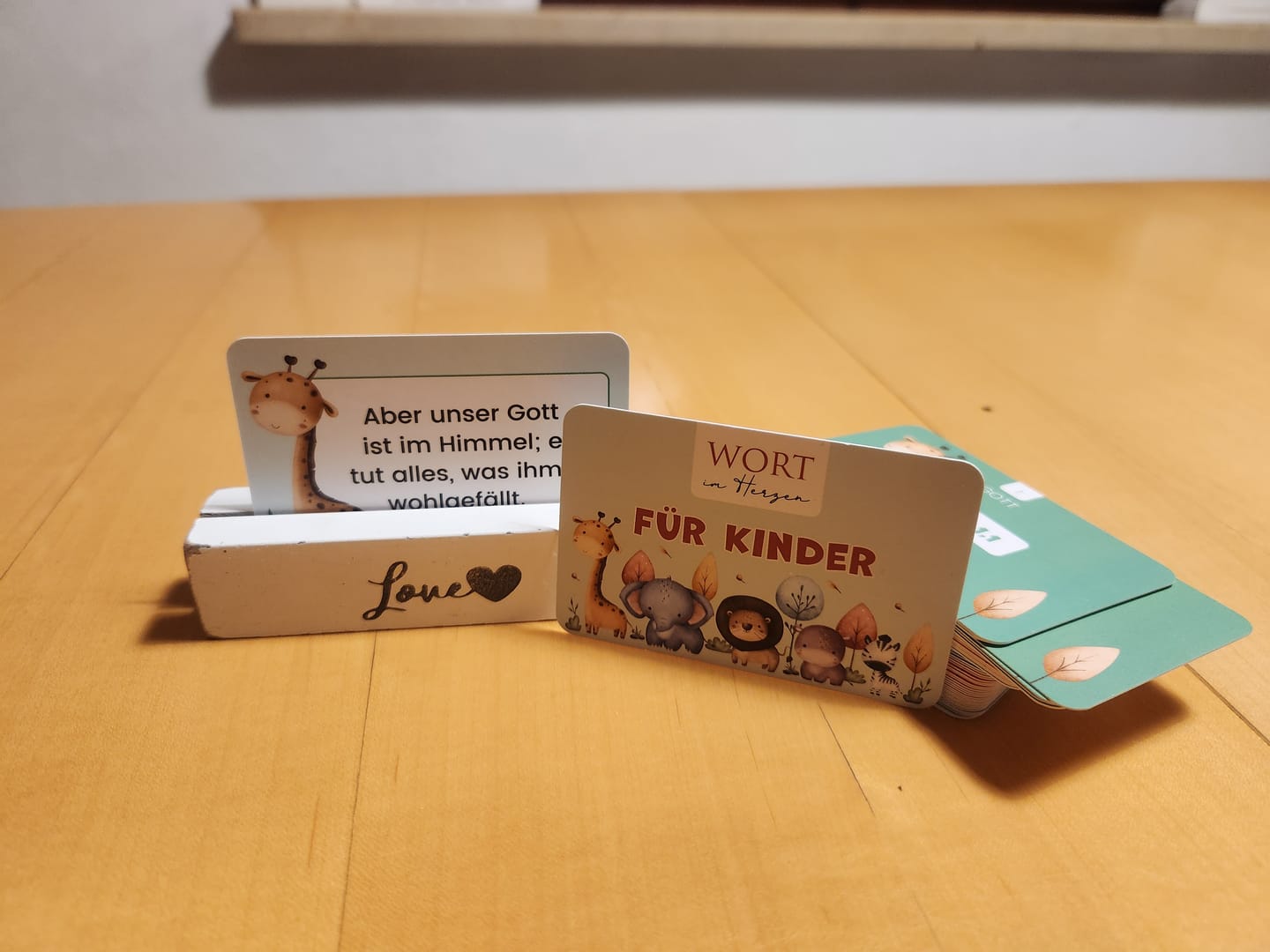 Customer photo review of Wort im Herzen "Für Kinder"  · Bibelverse für Kinder · 48 Lernkarten