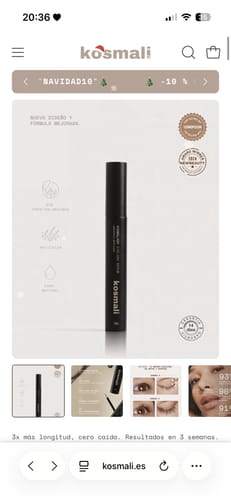 Customer photo review of KosmaLash® | Sérum Crecimiento & Anticaída