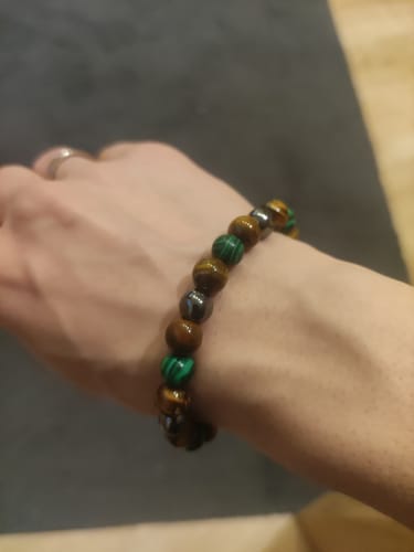 Customer photo review of »Erdung« Blockadenlöser aus Malachit, Hämatit und Tigerauge