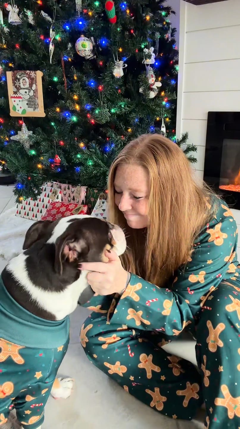 Customer photo review of Christmas Pajama Top - Gingerbread Man
