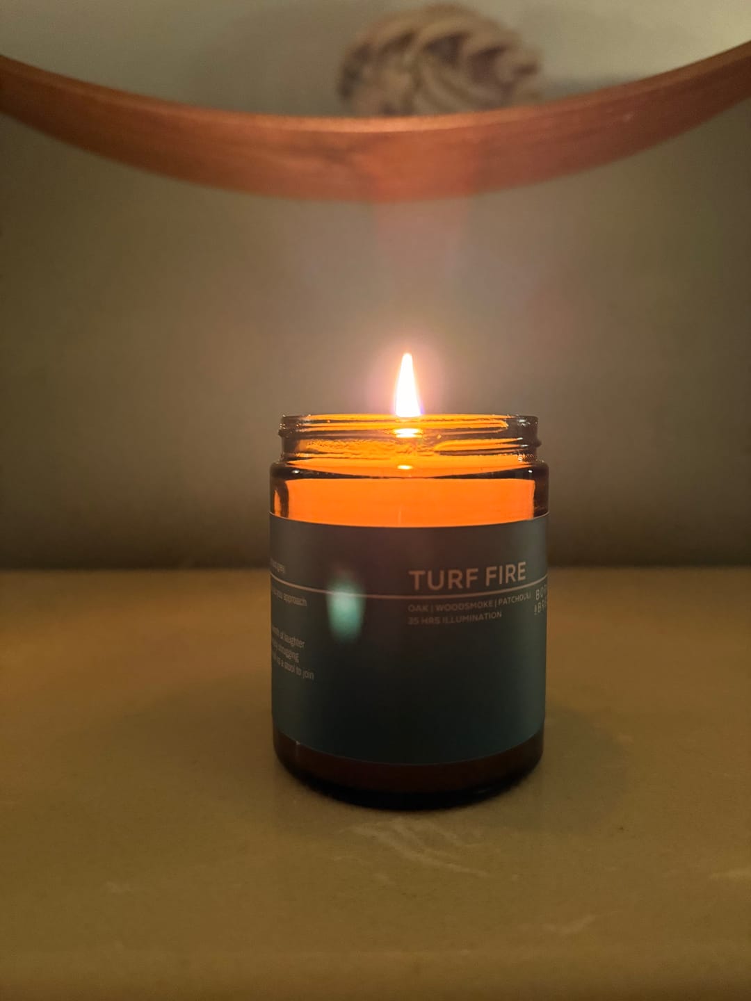 Customer photo review of Turf Fire Candle | Born & Bred