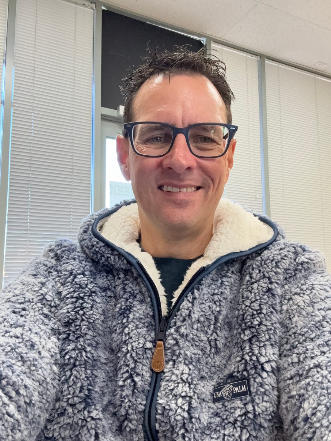 Customer photo review of Reversible Double Sherpa Full Zip Hoodie