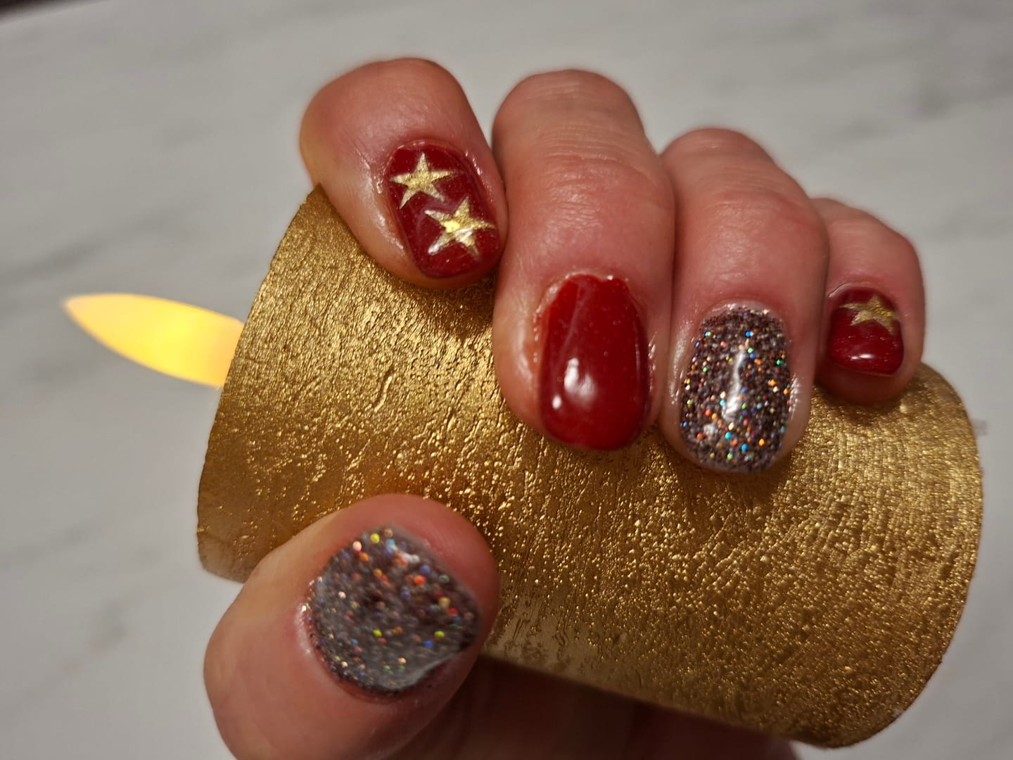 Customer photo review of Stardust Dipping Powder