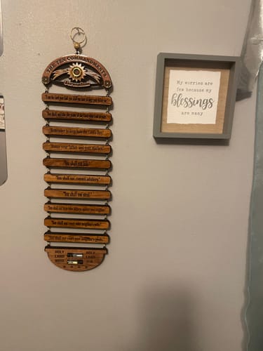 Customer photo review of NEW* Ten Commandments from the Holy Land Wall Hanging