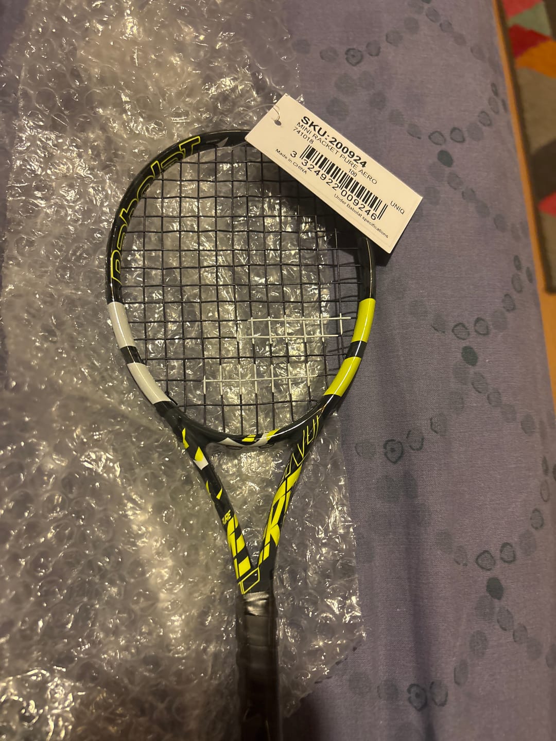 Customer photo review of MINI RAQUETTE PURE DRIVE WIMBLEDON 2025