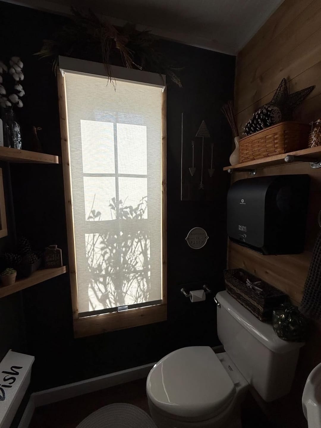 Customer photo review of Custom 1% Openness Premium Light Control Fit Cordless Window Blinds
