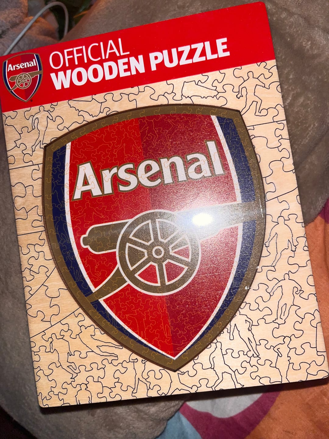 Customer photo review of Arsenal FC® Logo - Wooden Puzzle