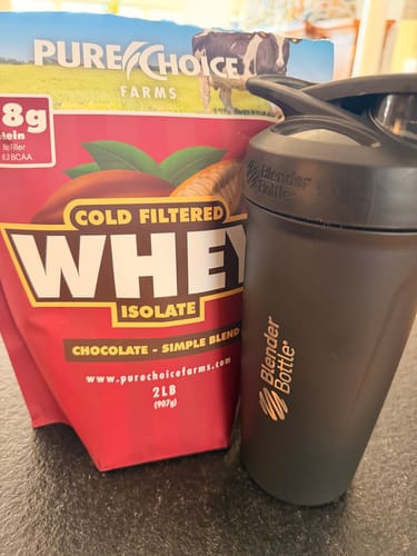 Customer photo review of Whey Protein Isolate Chocolate
