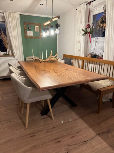 Customer photo review of X-Tischbeine Industrial 80x80mm – Premium-Stahl – Handmade in Germany