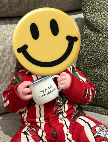 Customer photo review of My First Wee Shloer Enamel Mini Mug | Born & Bred