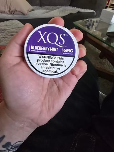 Customer photo review of Blueberry Mint Nicotine Pouches