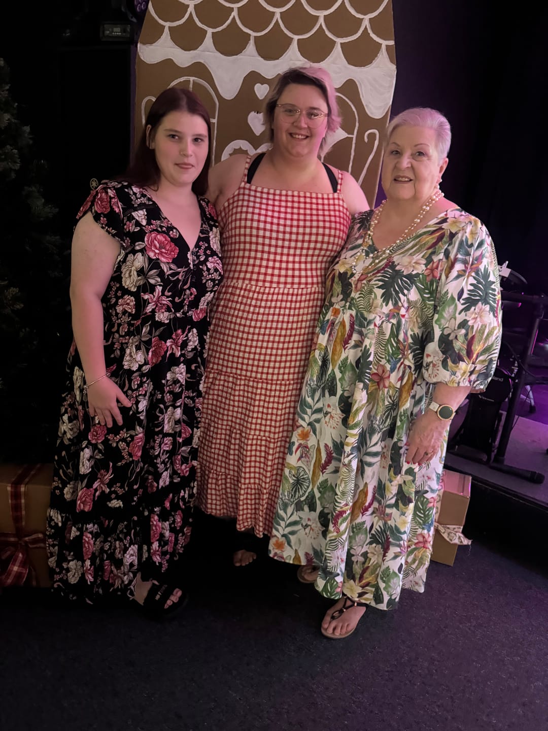 Customer photo review of Carmel Midi Dress in Green Multi