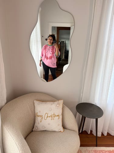 Customer photo review of Blob Full Length Wall Mirror