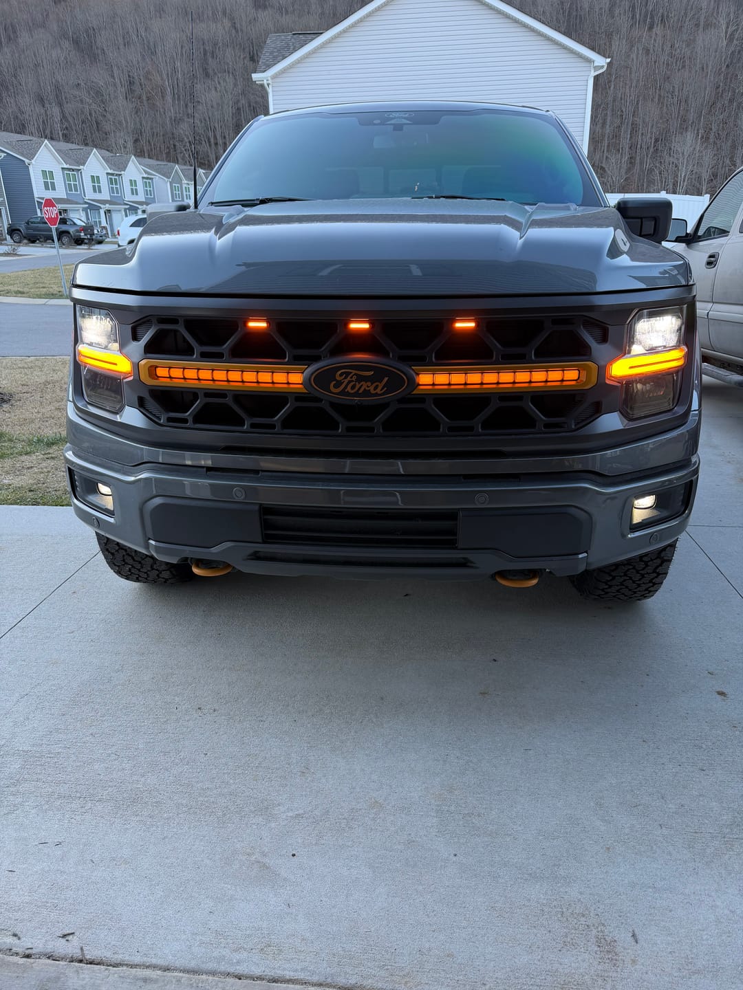 Customer photo review of Smoked LED Amber Lights W/ Sequential Turn Signal For 2024+ Ford F150 Tremor