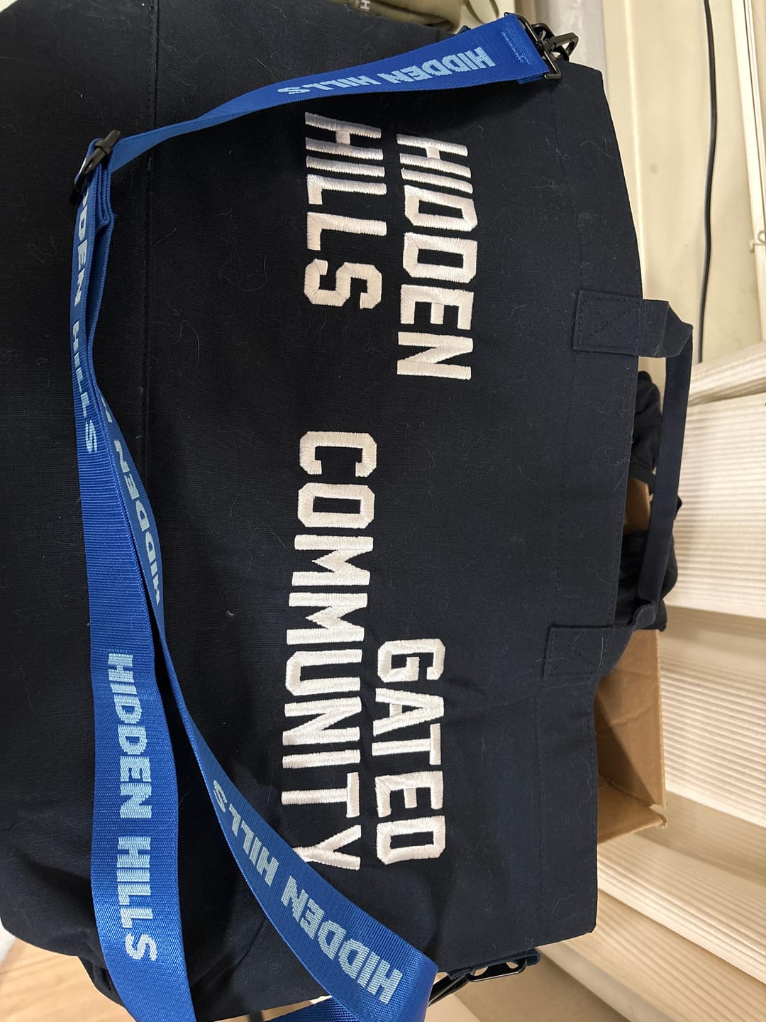 Customer photo review of GATED COMMUNITY CANVAS SHOPPER BAG