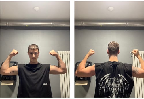 Customer photo review of ROUGH CUT CROPPED OVERSIZE TANK - ARCHANGEL / BLACK