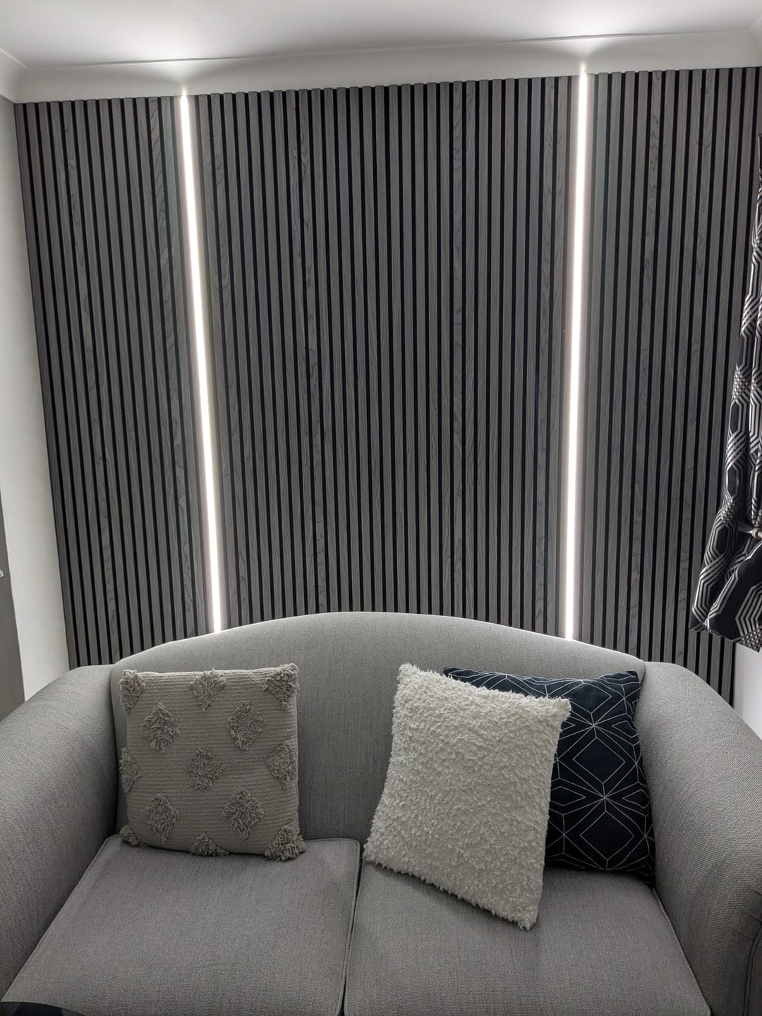 Customer photo review of LED Strip Lighting Kit For Slat Wall Panels – 2-Pack