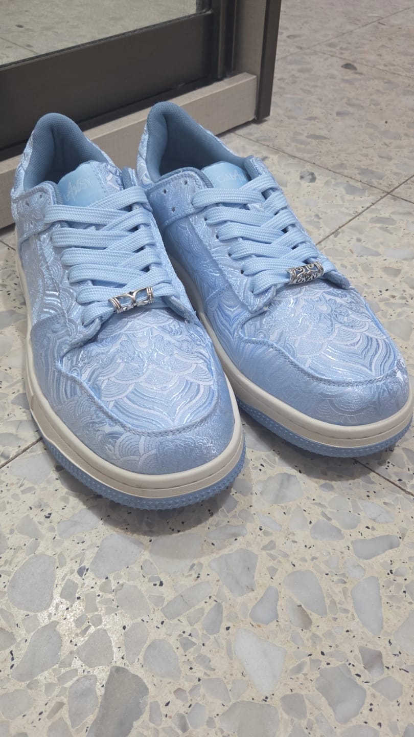 Customer photo review of Nihonga inspired Silk Sneakers
