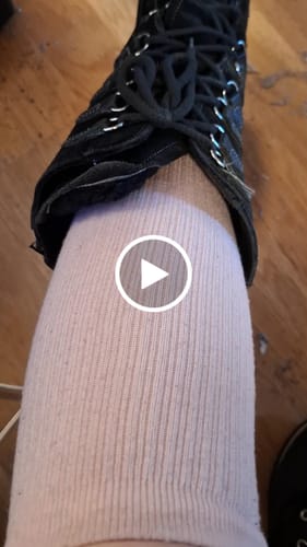 Customer video review of Støttestrømper
