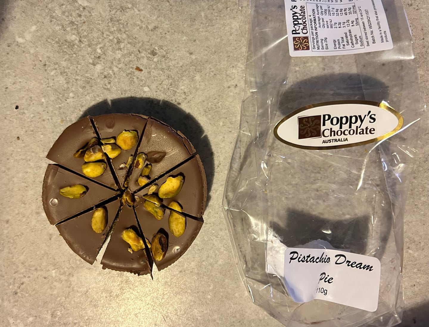 Customer photo review of LIMITED EDITION Pistachio Dream Pie