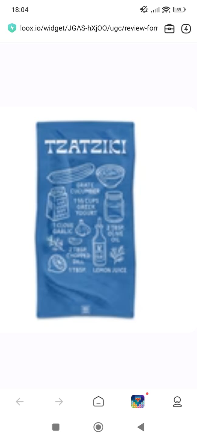 Customer photo review of Tzatziki Rezept – Strandtuch