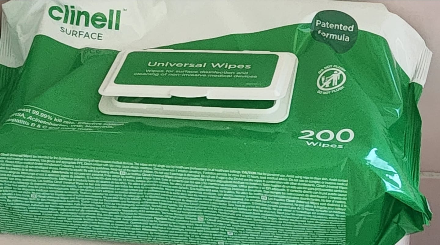 Customer photo review of Clinell Universal Wipes CW200