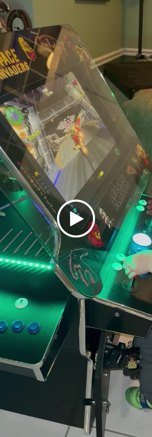 Customer video review of Cocktail Arcade Machine 4600 Games  Tilt Up Black Lift Up Retro Multi-cade Table