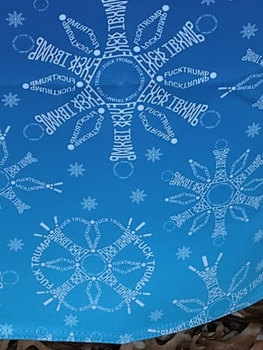 Customer photo review of Subtle F*ck Trump Snowflakes Garden Flag