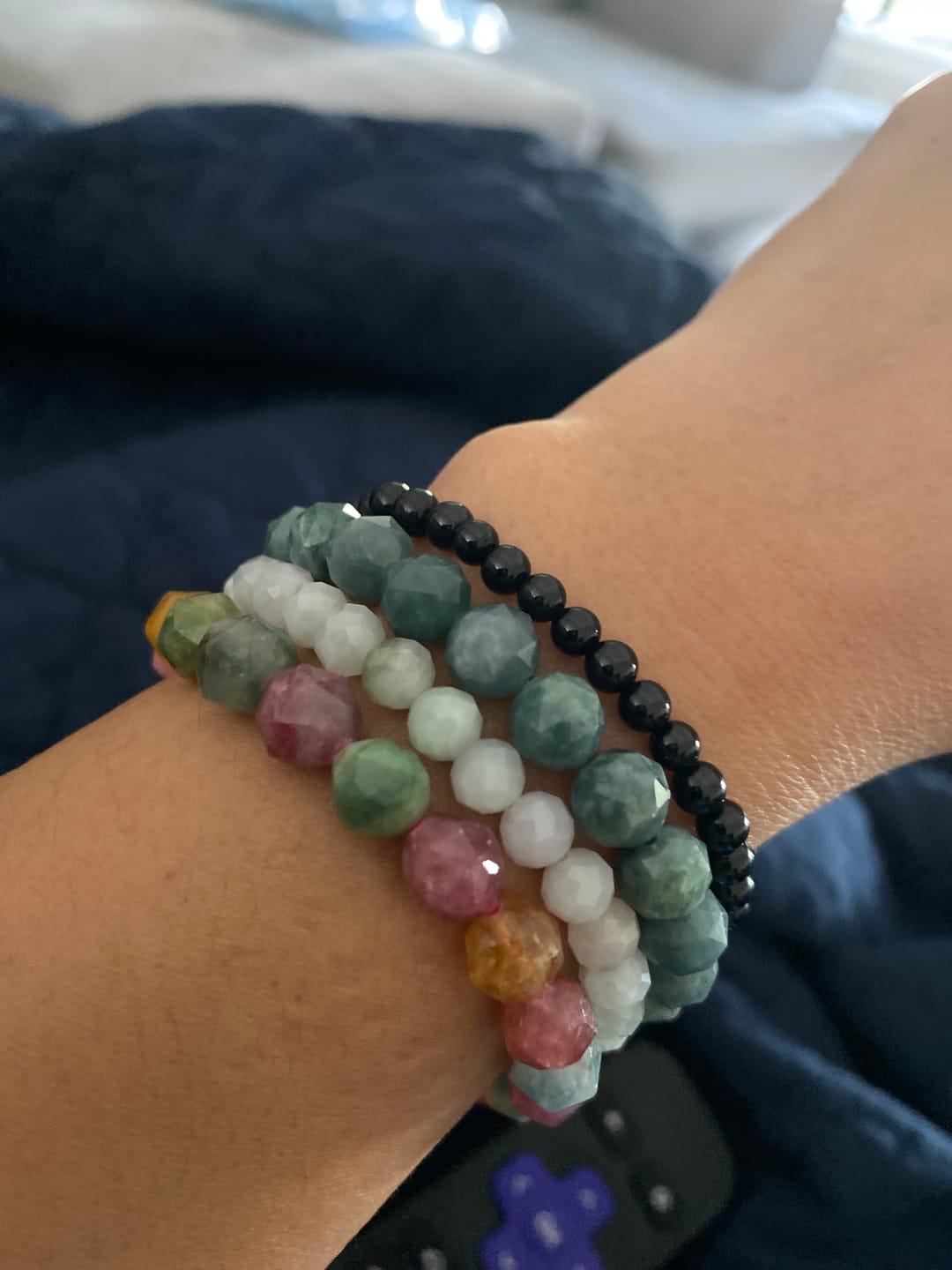 Customer photo review of Black Tourmaline Bracelet Mini