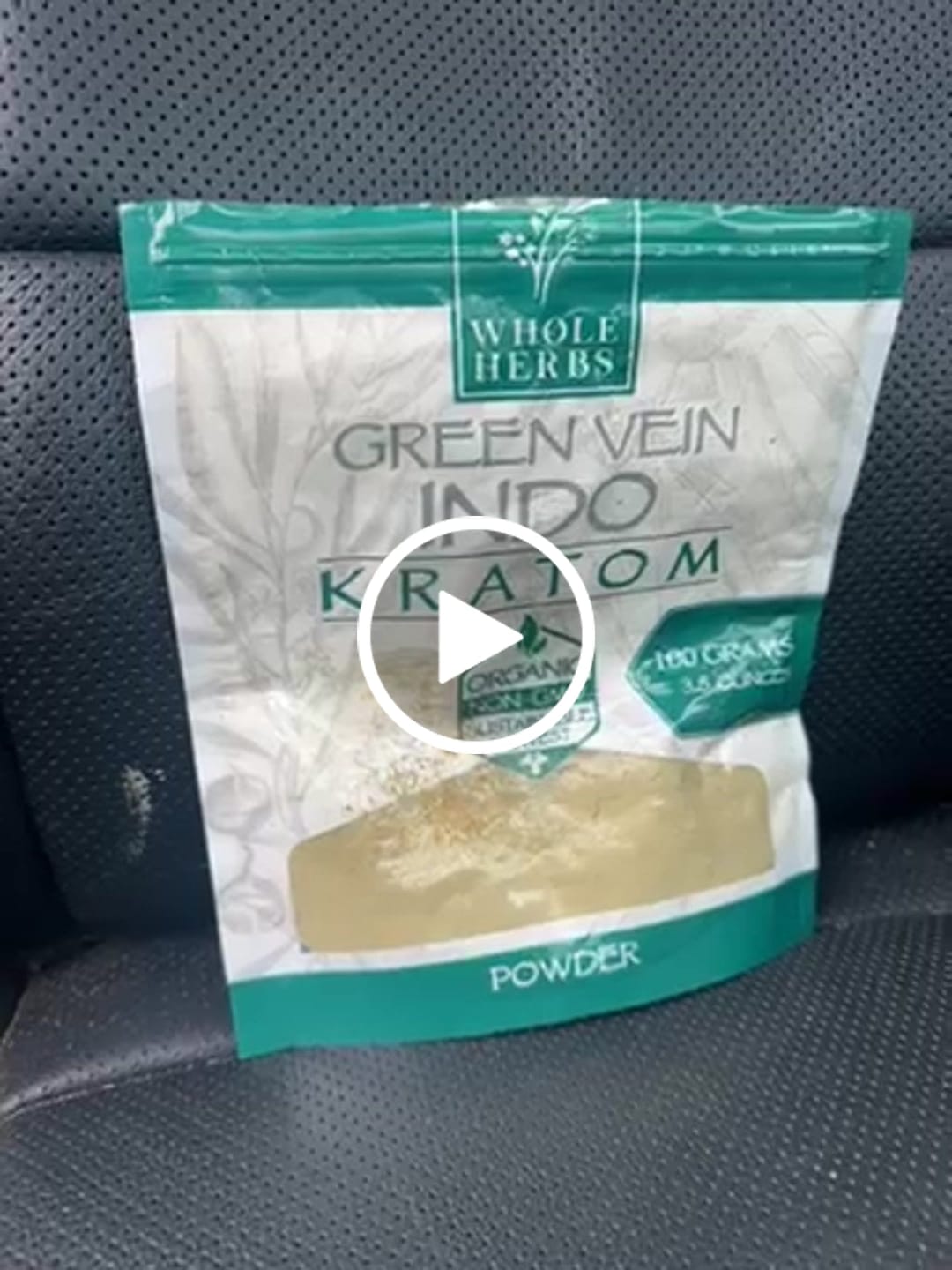Customer video review of Whole Herbs Green Vein Indo Kratom Powder