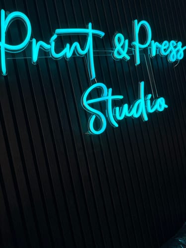 Customer photo review of Custom neon sign Print & Press S...