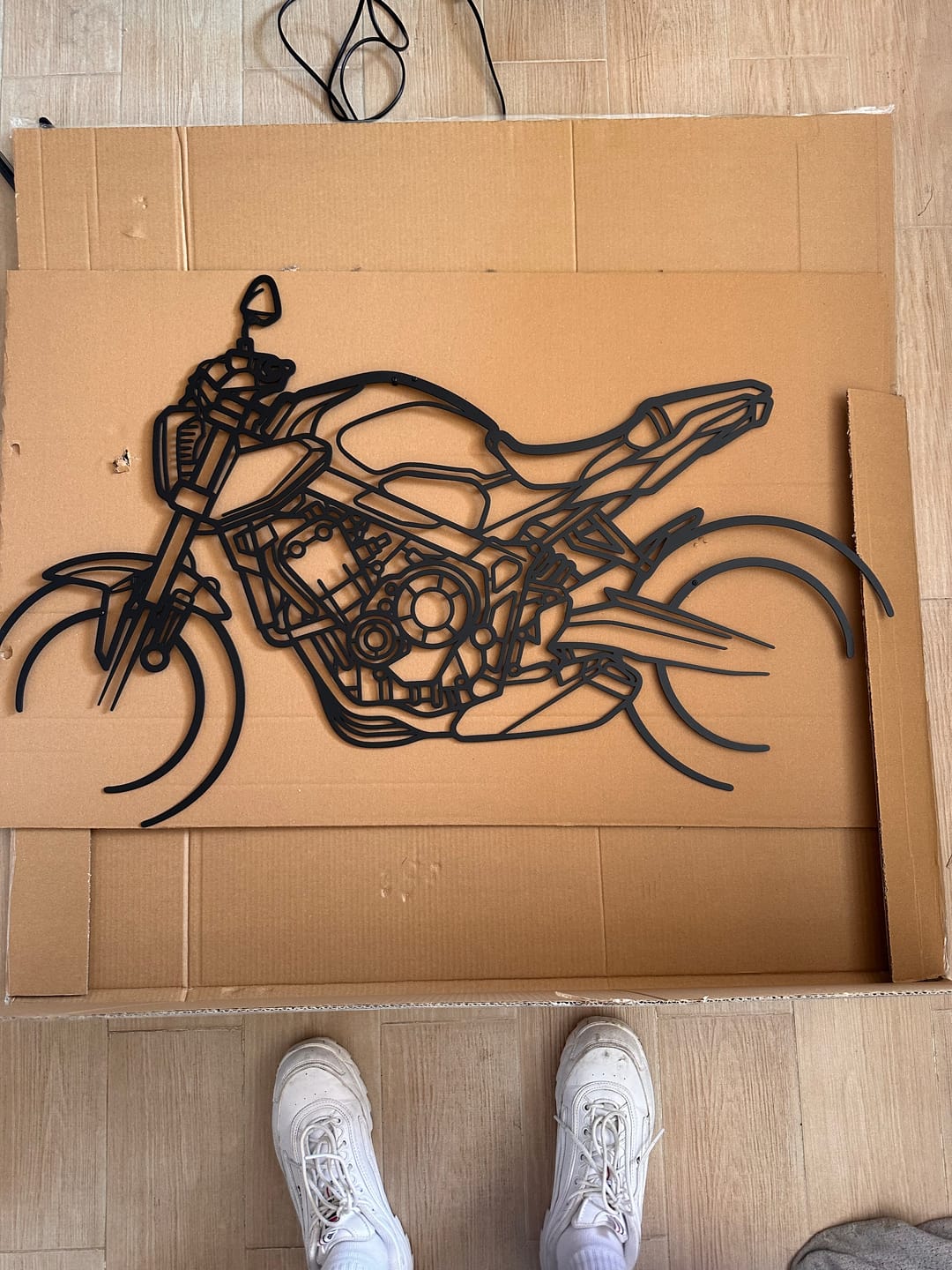 Customer photo review of Your Custom Metal Motorcycle Silhouette