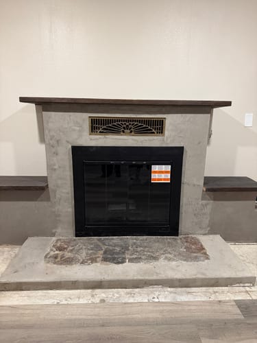 Customer photo review of Ardmore Flat Black Masonry Fireplace Door | Durable Design
