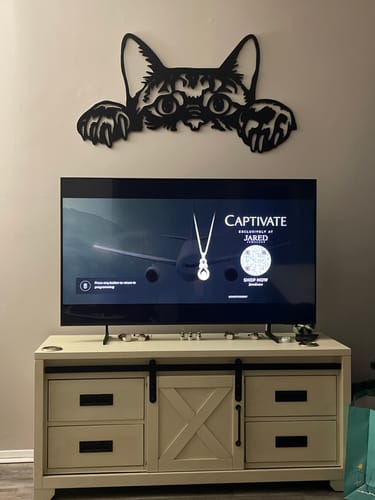 Customer photo review of Peeking Cat Wall Art