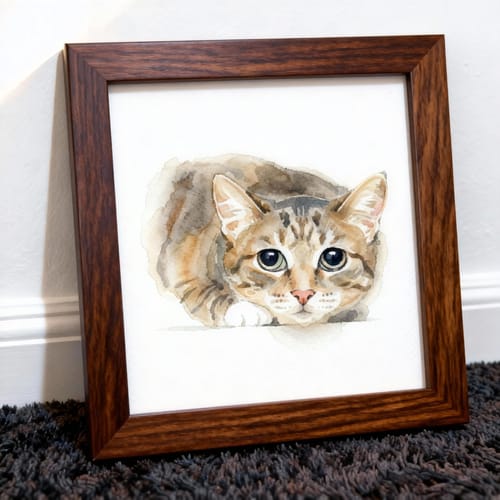 Customer photo review of Artzuzu Custom Portrait For Pets - The Watercolor Portrait