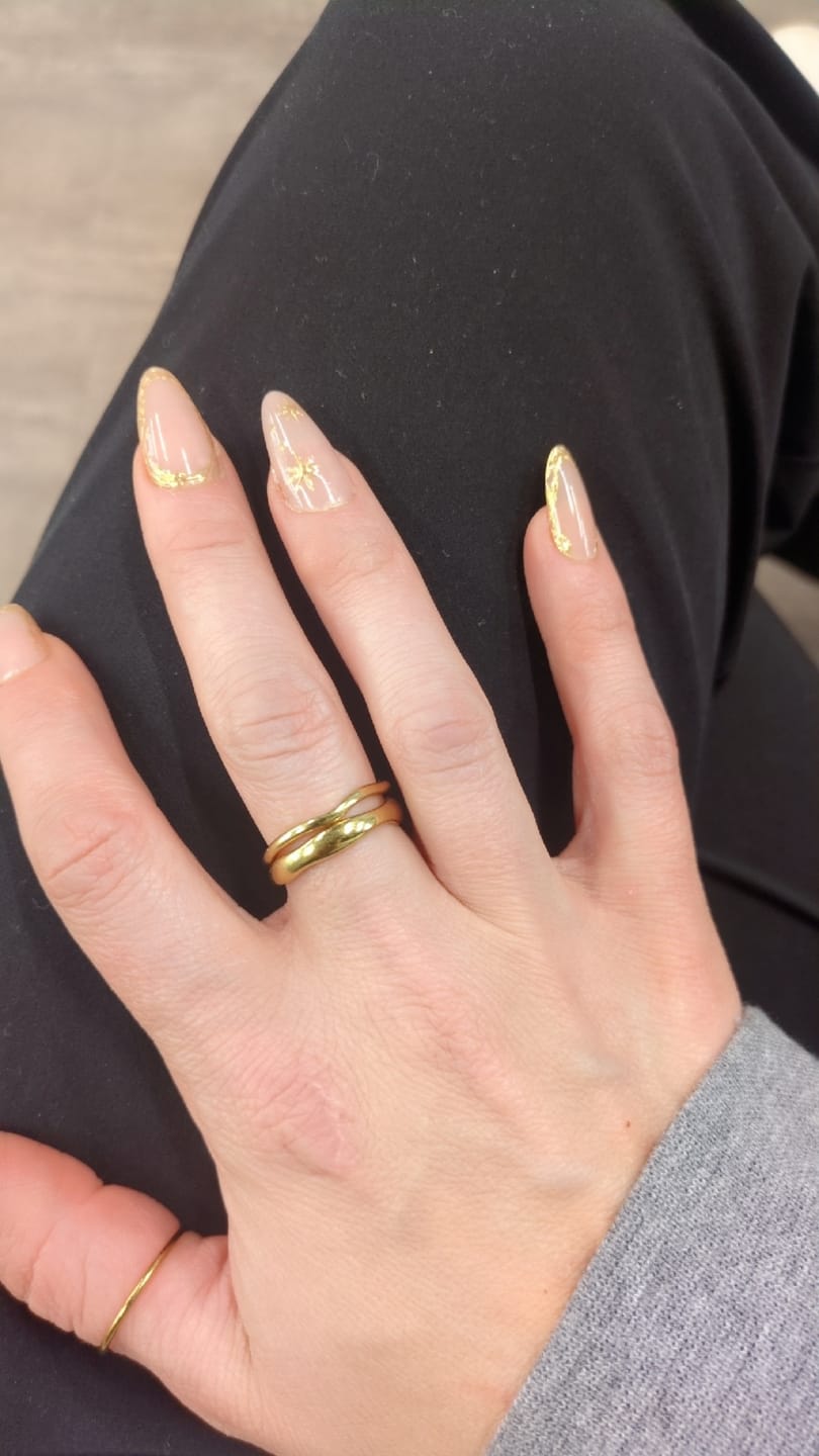 Customer photo review of Madison Wave Ring Set