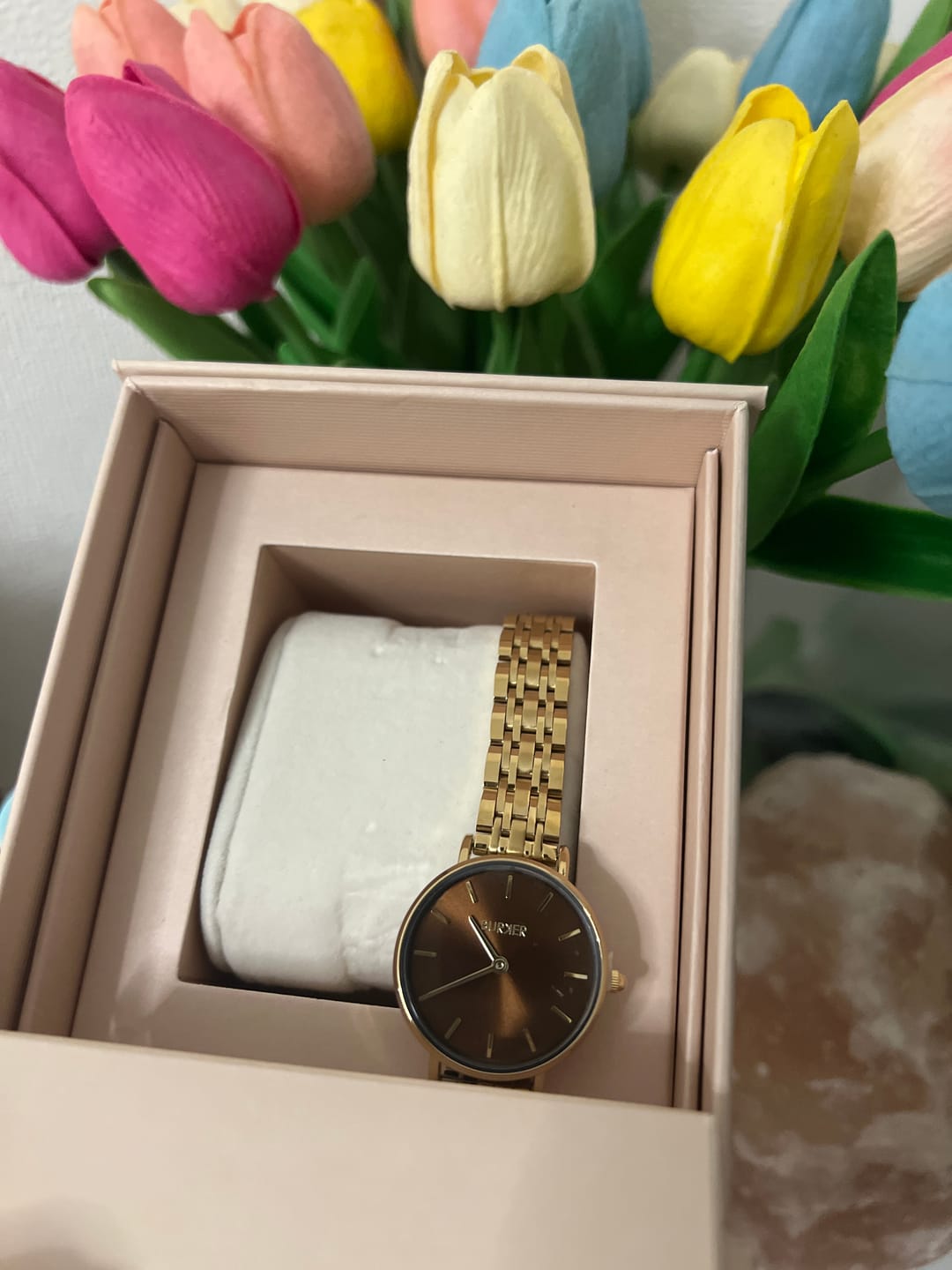 Customer photo review of Ruby Petite Gold Brown
