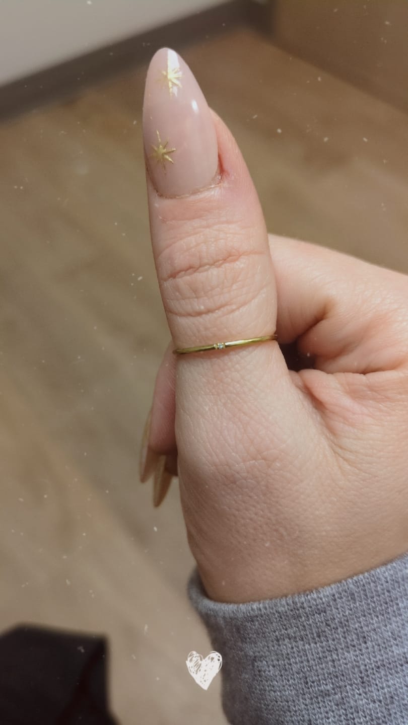 Customer photo review of Eula Gold & Crystal Band Ring
