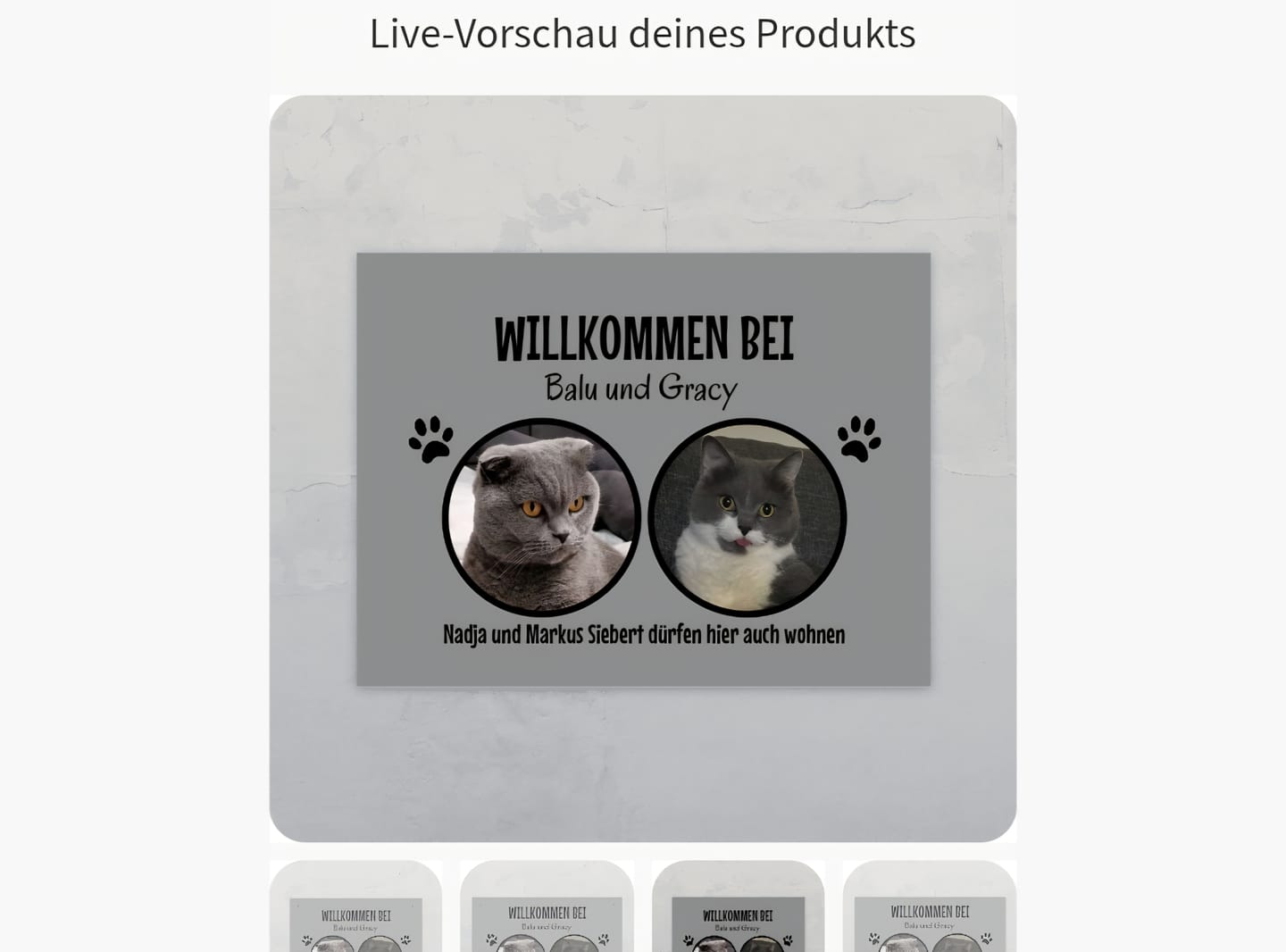Customer photo review of Spähende Haustiere - Individuelles Türschild