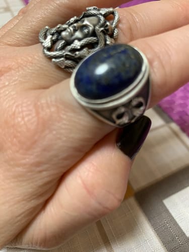 Customer photo review of Dragons Lapis Ring