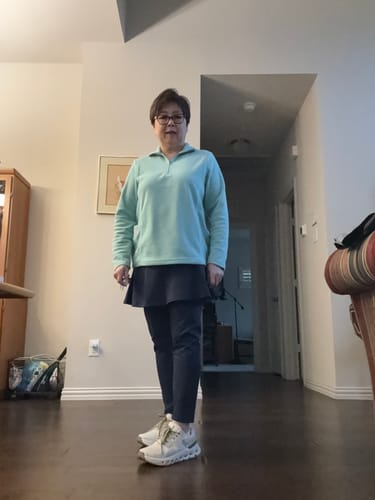 Customer photo review of 15" Summit Skirted Leggings w/Pockets