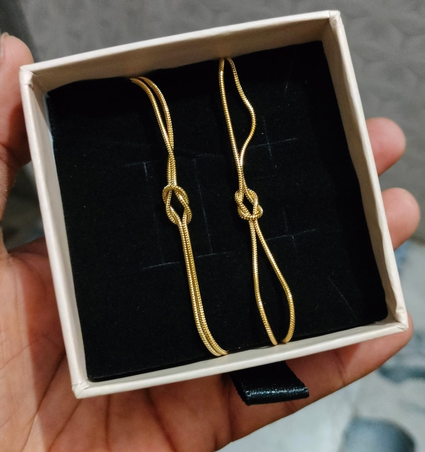 Customer photo review of Forever Knot Couple Bracelets