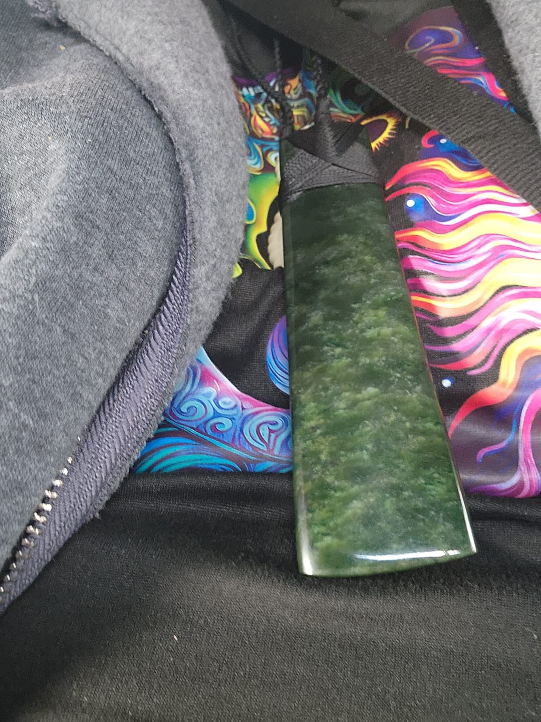 Customer photo review of Whopper 12cm Genuine NZ Greenstone Toki Necklace